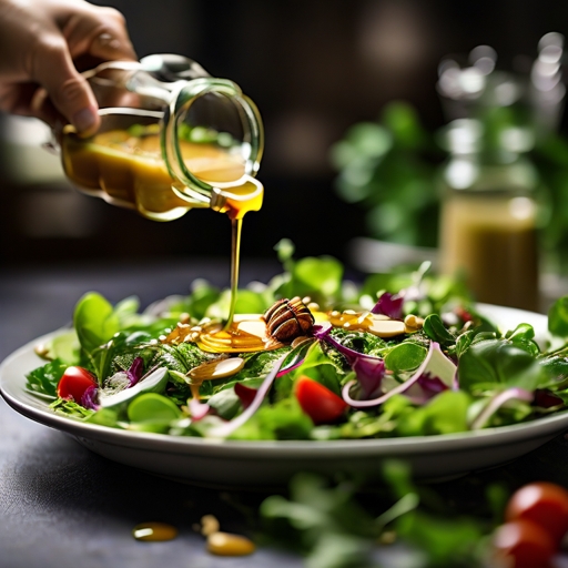 רוטב ויניגרט חרדל ודבש לסלטים ירוקים ורעננים
