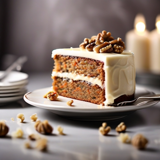 עוגת גזר רכה עם אגוזים וציפוי גבינת שמנת מתוקה